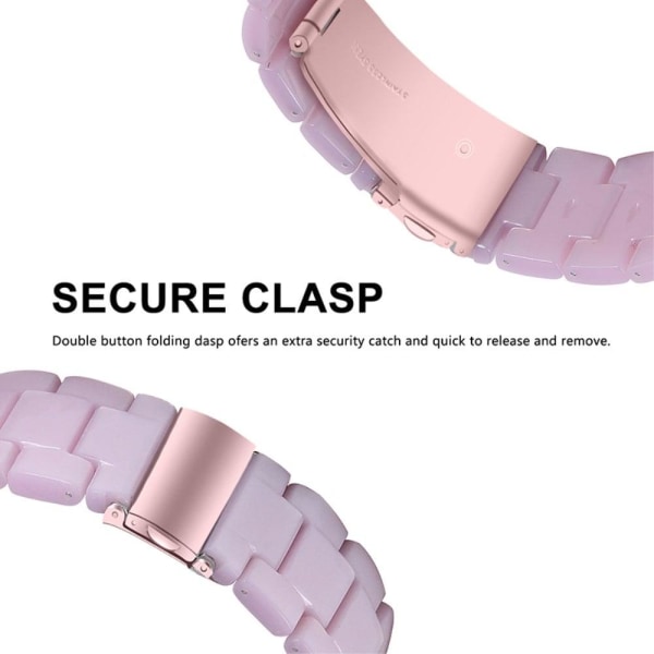 20 mm Huawei Watch Watch 2 / GT 2 42 mm resin-urrem med spænde i Purple