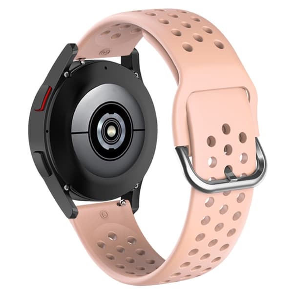 20 mm universellt klockarmband i andningsbart silikon - Rosa Rosa
