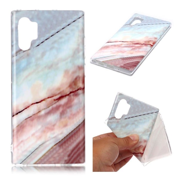 Marble Samsung Galaxy Note 10 Pro cover - Blå / rose marmor Blue
