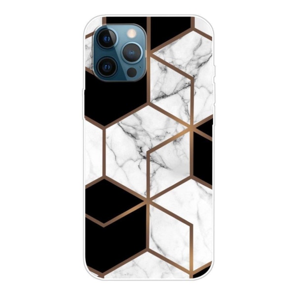 Marble iPhone 13 Pro Suojakotelo - Marble Cube In Black And Valkoinen Multicolor