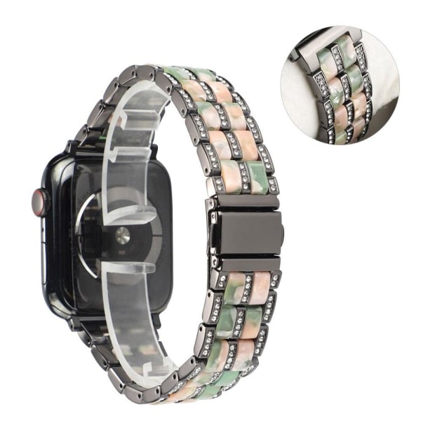Apple Watch 42mm - 44mm rhinestone décor stainless steel watch s Multicolor