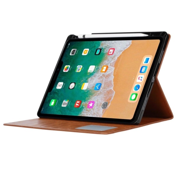 iPad Mini 6 (2021) wallet design leather flip case with pen slot Brun
