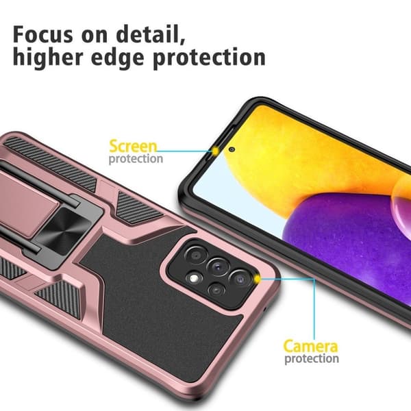 Stöttåligt Samsung Galaxy A72 5G hybridskal - Rosa Rosa