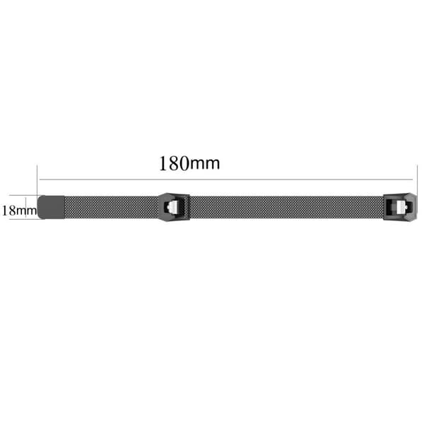 Fitbit Ace erstatnings urrem i stainless stål med magnetisk lukkefunktion - Sort Black