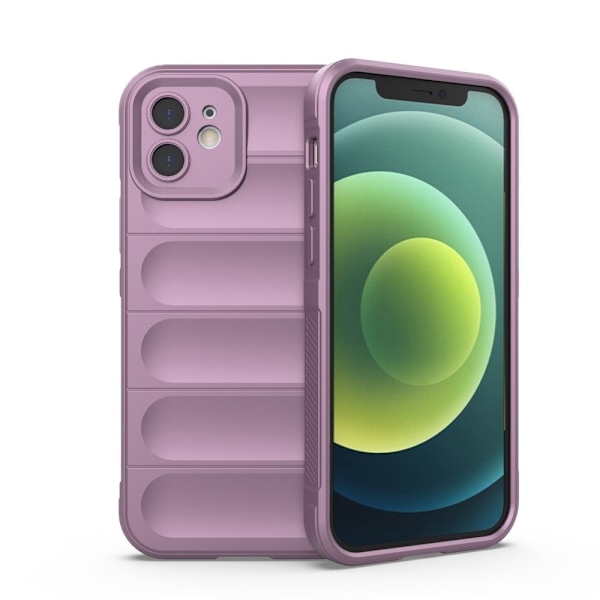 Mjukt greppformat iPhone 12 skal - Lila Lila