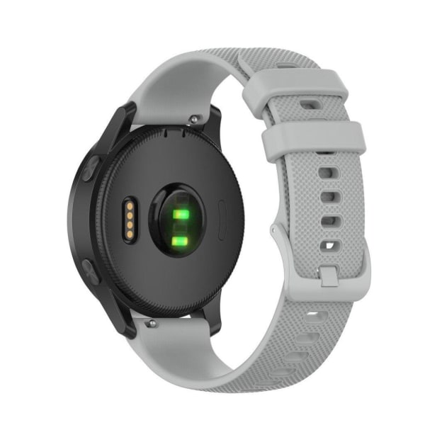 Garmin Vivoactive 4 silikoninen kellonauha - Harmaa Silver grey