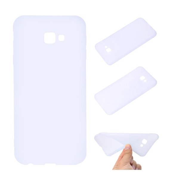 Samsung Galaxy J4 Plus (2018) enfärgat mjukt frostat fodral - Vit Vit