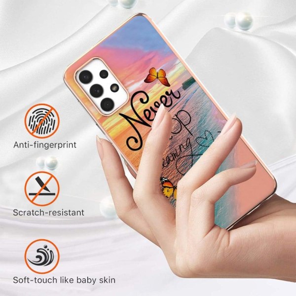 Marble design Samsung Galaxy A13 4G kotelot - Never Stop Dreaming Multicolor