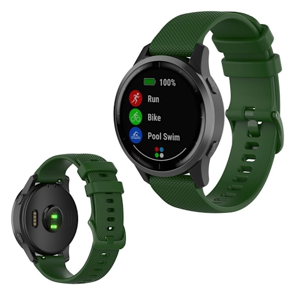 Garmin Vivoactive 4 silicone watch band - Green Grön