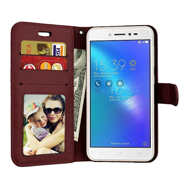 Asus Zenfone Live (ZB501KL) Modernt läder fodral - Brun Brun