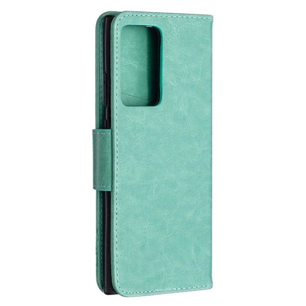 Butterfly Samsung Galaxy Note 20 Ultra Flip Etui - Grøn Green