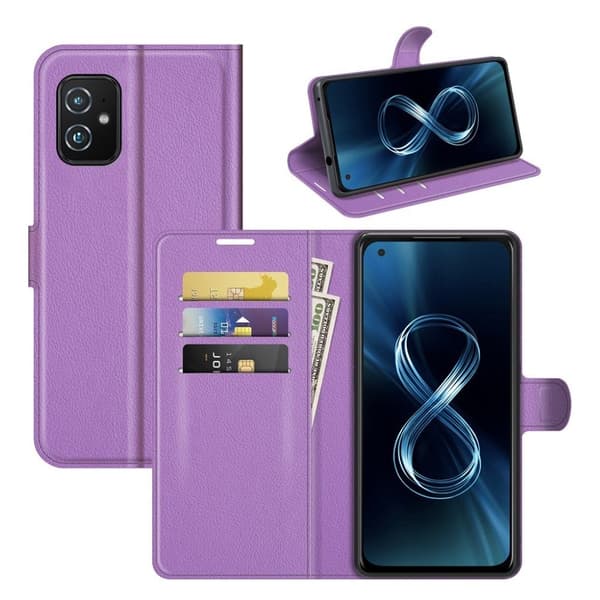 Classic ASUS Zenfone 8 Flippetui - Lilla Purple