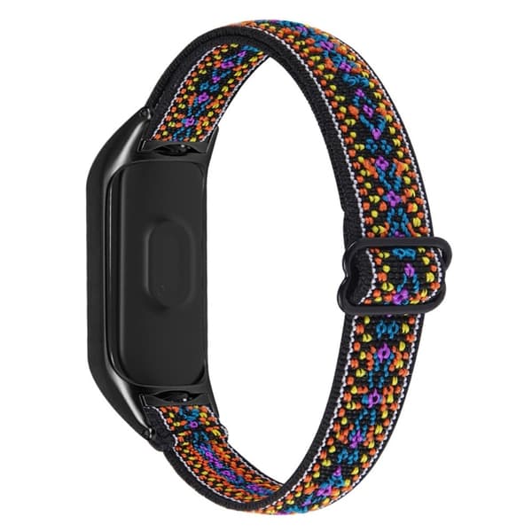 Xiaomi Mi Smart Band 6 / 5 klockarmband i elastisk nylon - Etnisk multifärg