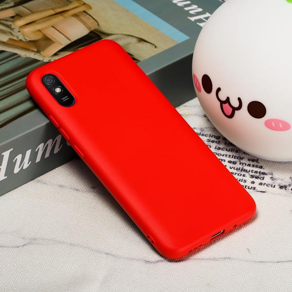 Matte Liquid silikone cover til Xiaomi Redmi 9A - Rød Red