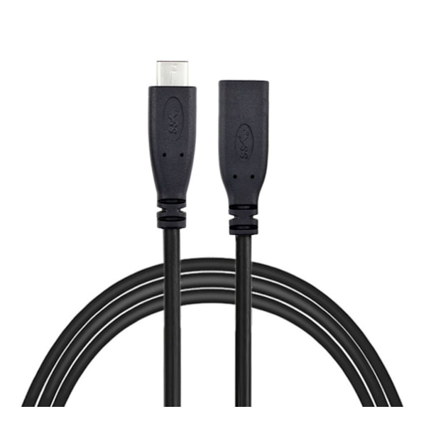 Yleiskäyttöinen 1.0M USB 3.1 Type C uros - Naaras Datakaapeli Black