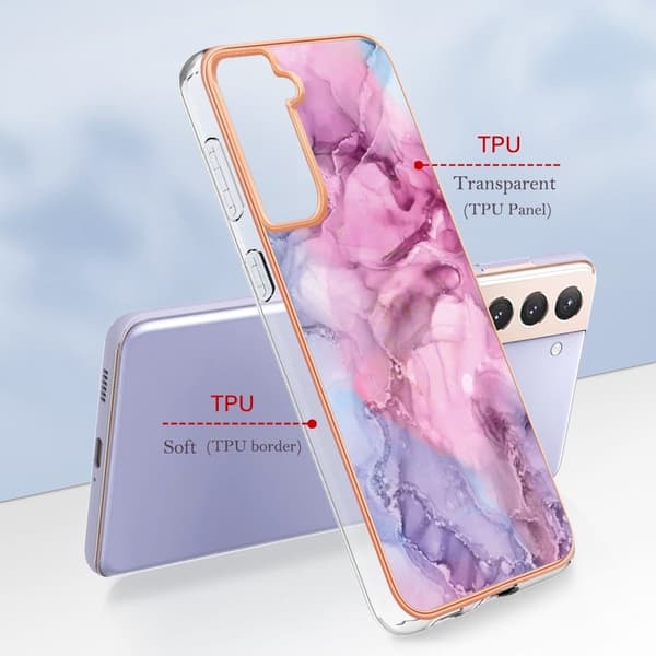 Marble Samsung Galaxy S21 Plus 5G Etui - Rose Pink