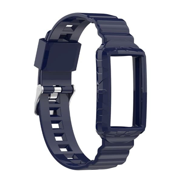 Fitbit Charge 5 / 4 / 3 integreret fleksibelt cover + urrem - Marine Blå Blue