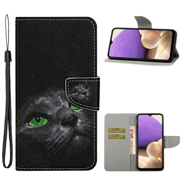 Wonderland Samsung Galaxy A32 fodral -Svart Svart