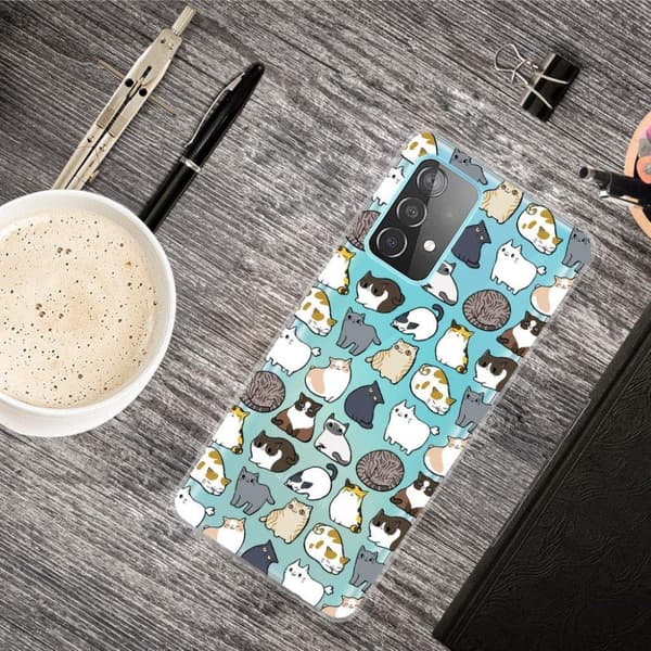 Deco Samsung Galaxy A32 kotelot - Kissat Multicolor
