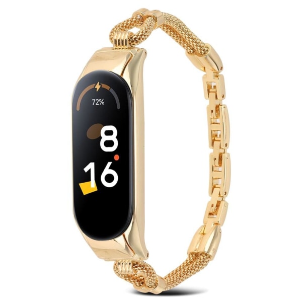 Xiaomi Mi Smart Band 4 / 3 klockarmband i kopparkedjestil - Guld Guld