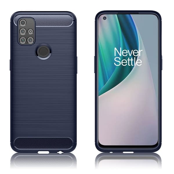 Carbon Flex etui - OnePlus Nord N10 5G - blå Blue
