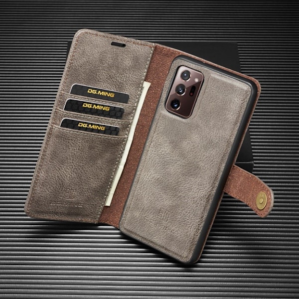 DG.Ming Samsung Galaxy Note 20 2-in-1 Lommebok Etui - Grå Silver grey