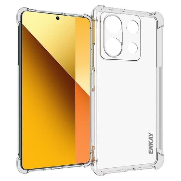 ENKAY klart fallsikkert etui for Xiaomi Redmi Note 13 Transparent