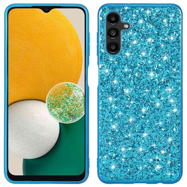 Glitter Samsung Galaxy A13 5G skal - Blå Blå