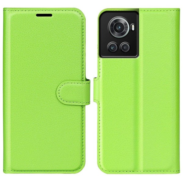 Klassisk OnePlus 10R / OnePlus Ace flip etui - Grøn Green