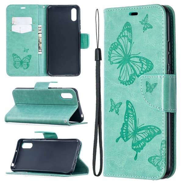 Butterfly Xiaomi Redmi 9A Flippetui - Grønn Green