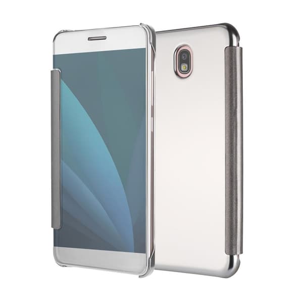 Samsung Galaxy J5 (2017) Deksel laget av plastikk og kunstlær – Sølv Silver grey
