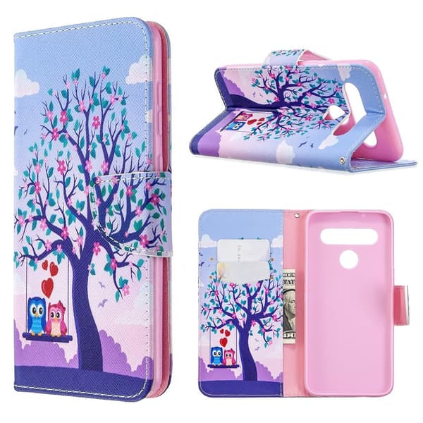 Wonderland LG K61 Etui - Træ og Ugler Multicolor