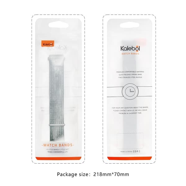 KALEBOL KLB-NLHH-001 Fitbit Versa 3 / Versa 4 / Sense / Sense 2 Klockarmband Nylon Loop Strap - Randig Svart Svart