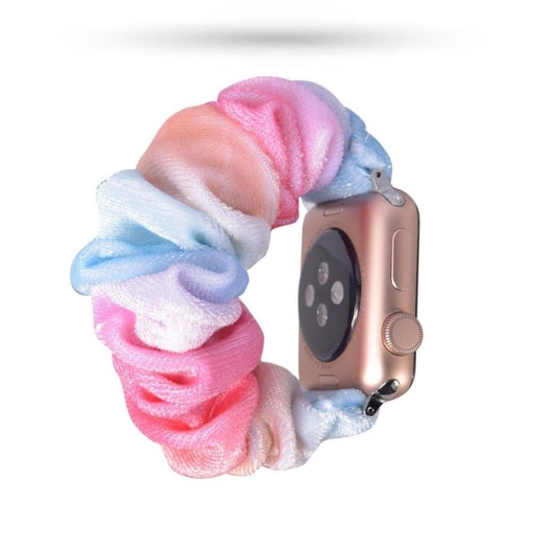 Apple Watch Series 5 44mm Mønster stof urrem - Cyan og Magenta Nuancer Multicolor