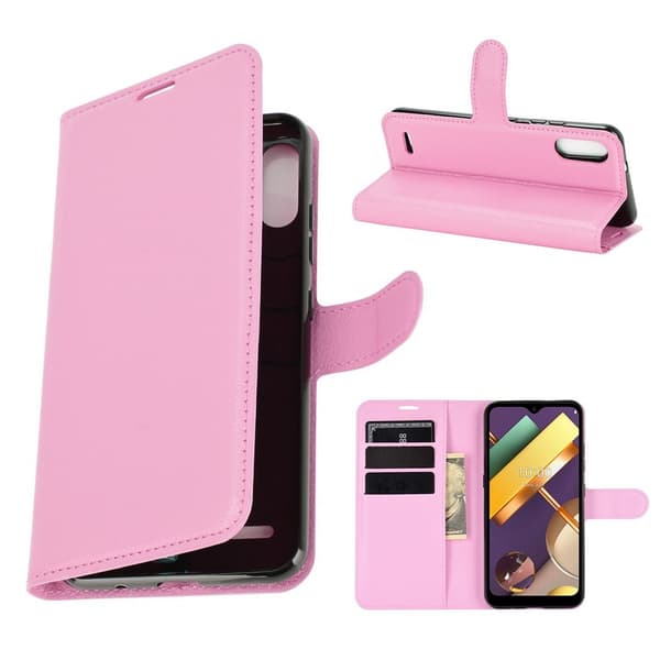 Classic LG K22 flip etui - hvid Pink