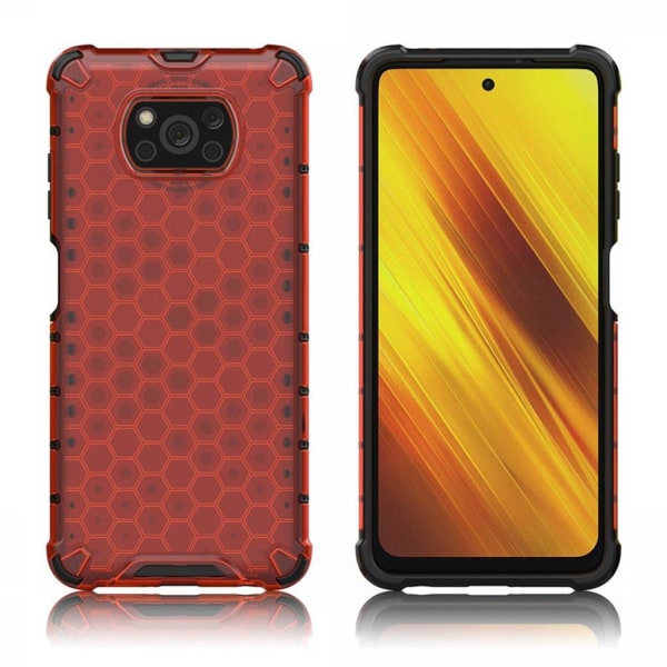 Bofink Honeycomb Xiaomi Poco X3 / X3 NFC etui - rød Red