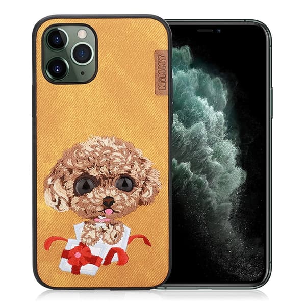 Nimmy Big Eyes iPhone 11 Pro Max Deksel Brodert - Gul Yellow