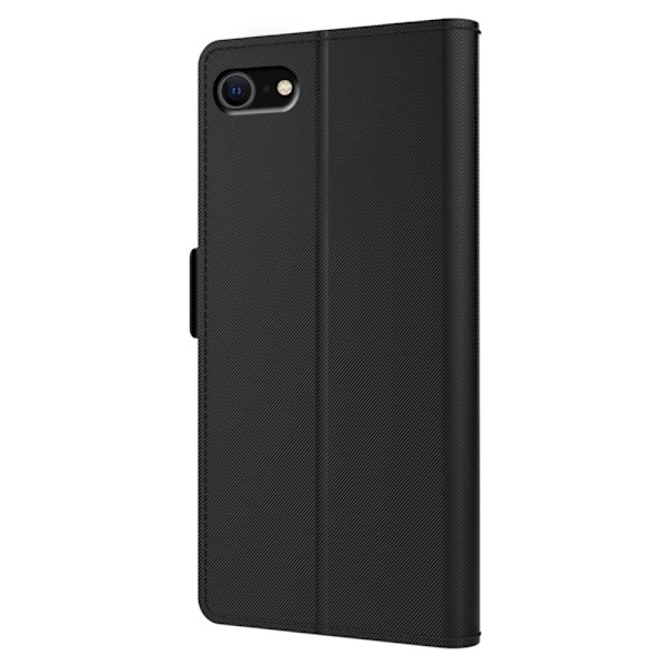 Phone Suojakotelo With Make-up Mirror And Slick Design For iPhone Se (2022) / 2020 / 8 / 7 - Musta Black