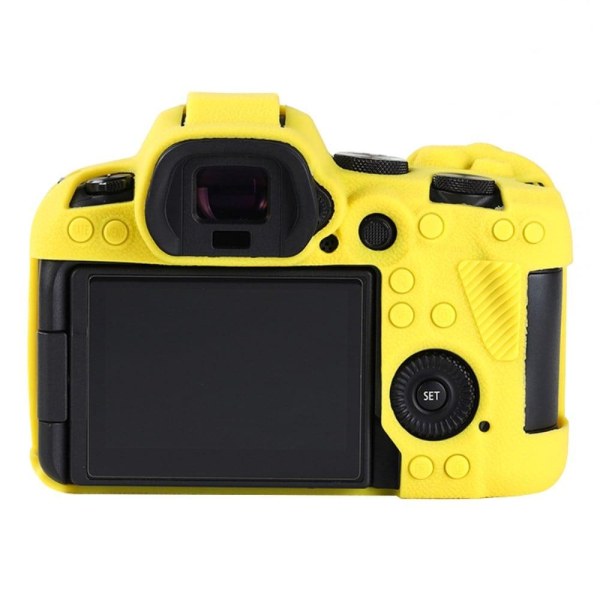 Canon EOS R6 litchi texture silicone cover - Yellow Yellow