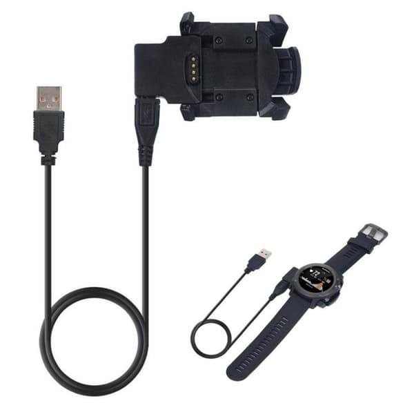 Garmin Fenix 3 oplader dock + USB data- og opladerkabel Black