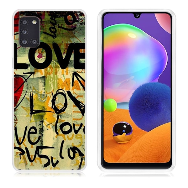 Deco Samsung Galaxy A31 skal - Kärleksmönster multifärg