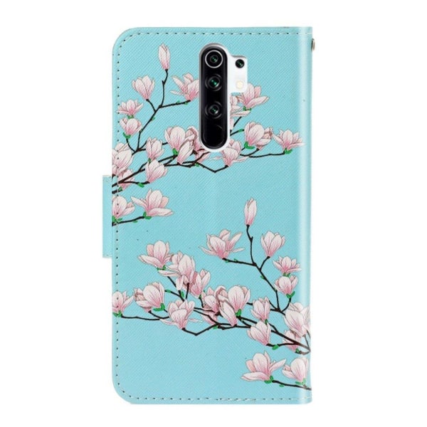 Wonderland Xiaomi Redmi 9 Flip etui - Blomster grene Blue