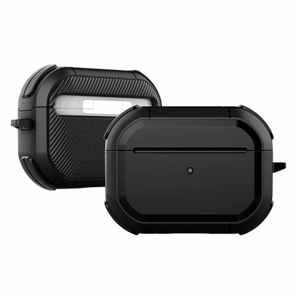 Airpods Pro kuminen kotelo - Musta Black