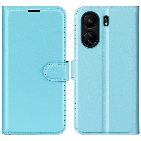 Klassisk Xiaomi Redmi 13C / Xiaomi Poco C65 flip etui - Blå Blue
