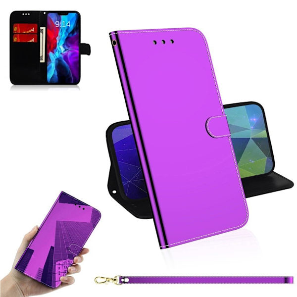 Mirror iPhone 13 flip-etui - Lilla Purple