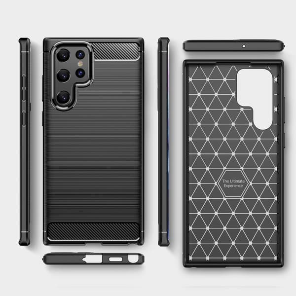 Carbon Flex Samsung Galaxy S22 Ultra cover - Sort Black