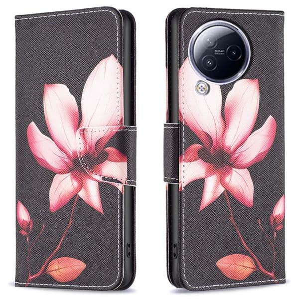 Wonderland Xiaomi Civi 3 Flip Etui - Lyserød Blomst Pink