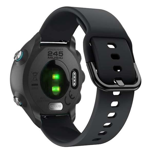 Garmin Forerunner 245 silikone Urrem - Sort Black