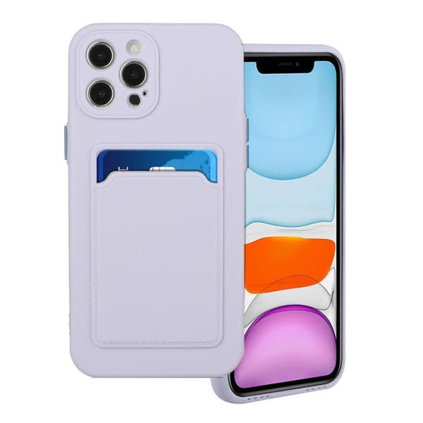 Card Holder Deksel til iPhone 12 / 12 Pro - Lyselilla Purple
