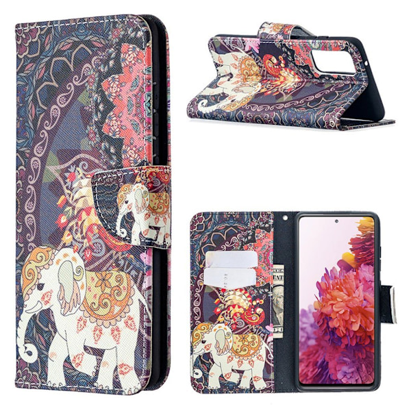 Wonderland Samsung Galaxy S20 FE 5G / Samsung Galaxy S20 FE flip kuoret - Norsu Multicolor